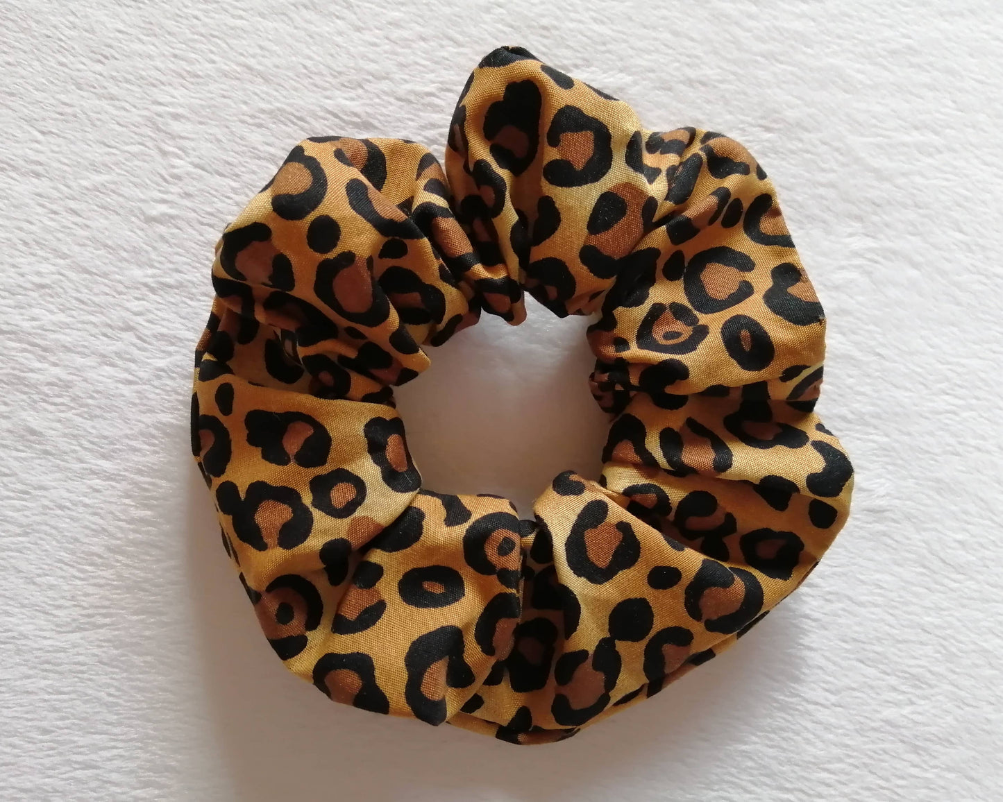 Leopard print scrunchie