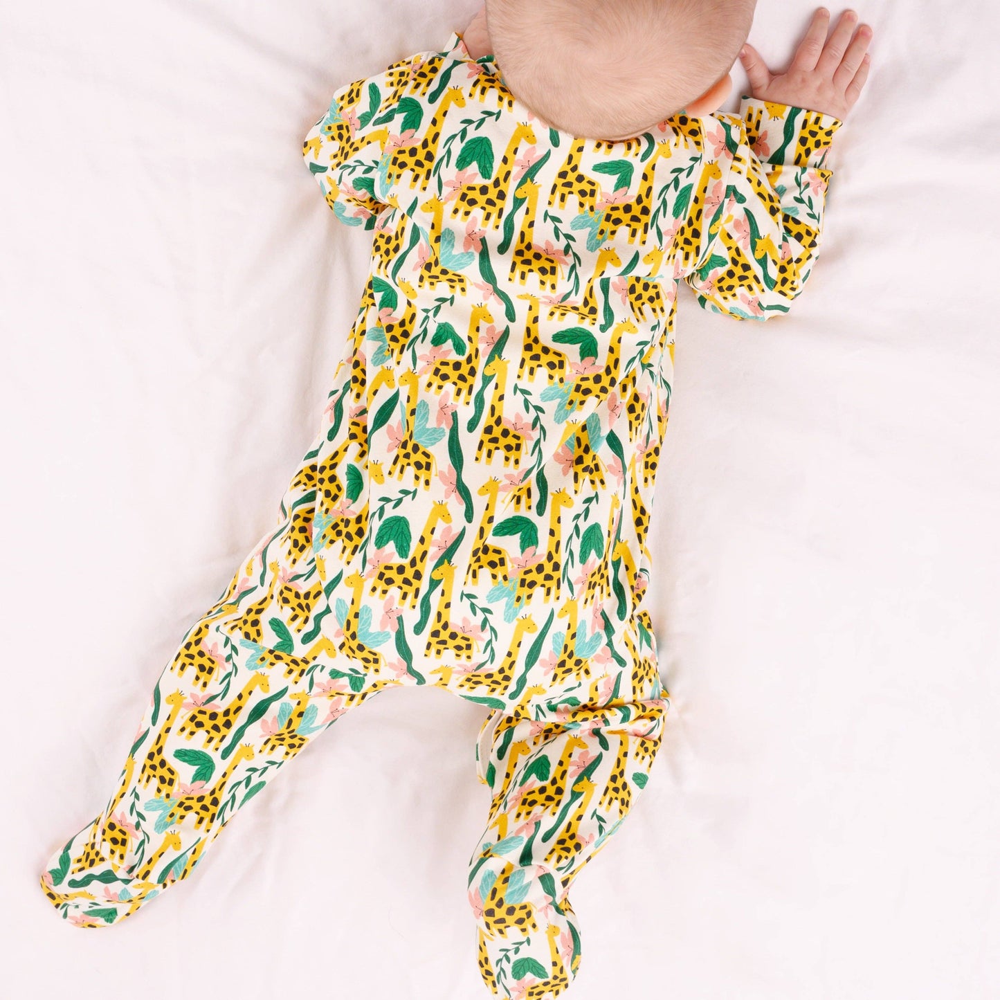 Jungle Giraffe cotton sleepsuit: 3-6 M
