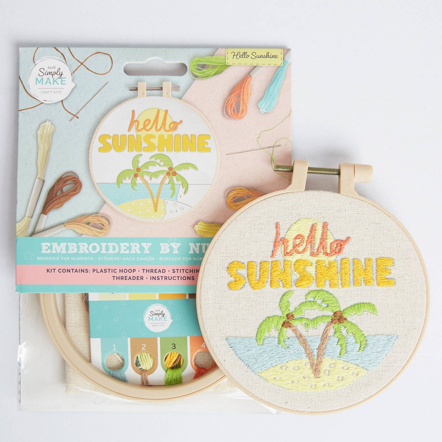 Simply Make Embroidery By Numbers Hello Sunshine Craft Kit