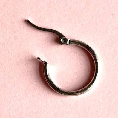 Deep Pink and Red Leopard Print Small Heart Hoop Earrings