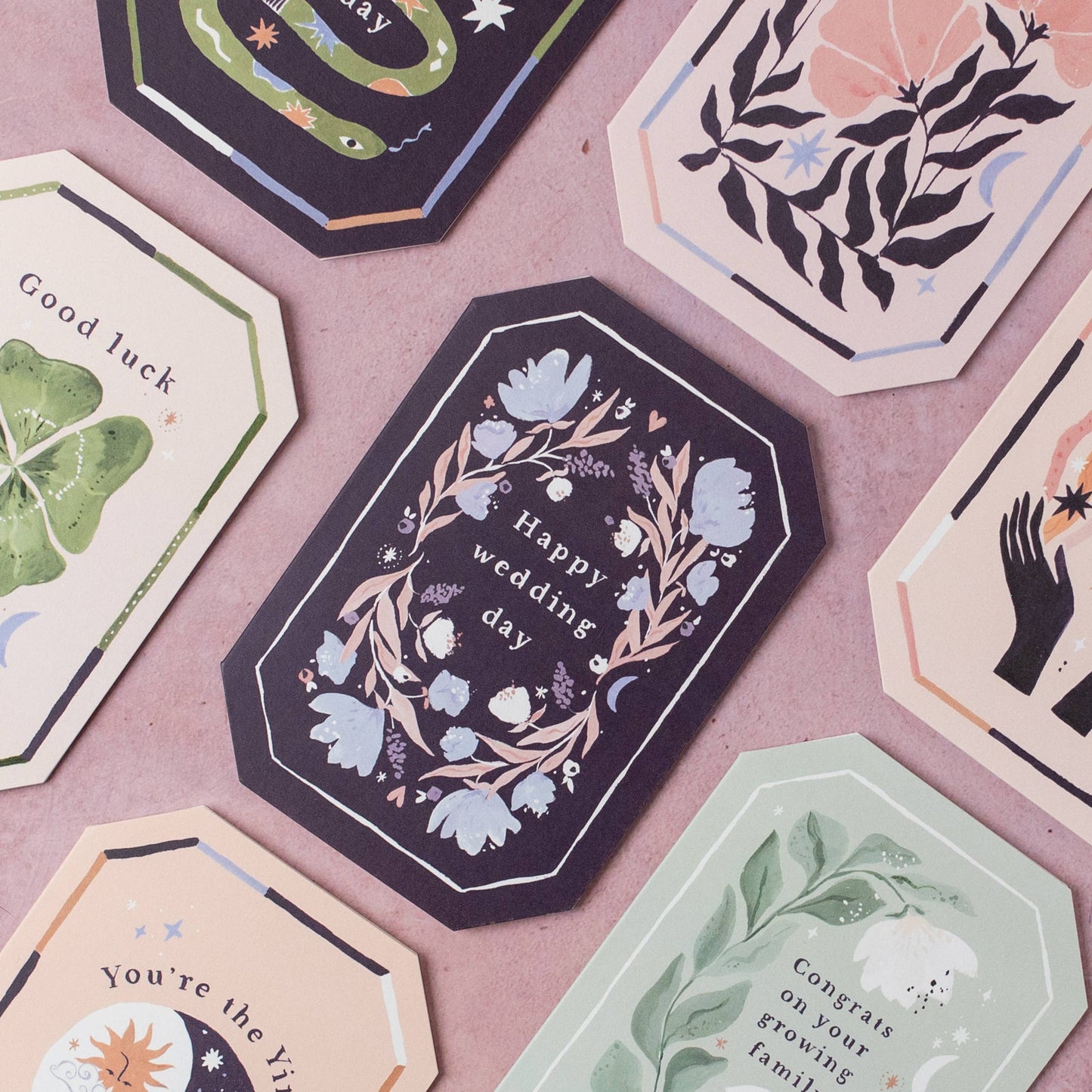 Floral Wedding Card | Shaped Greetings Cards | Wedding Cards