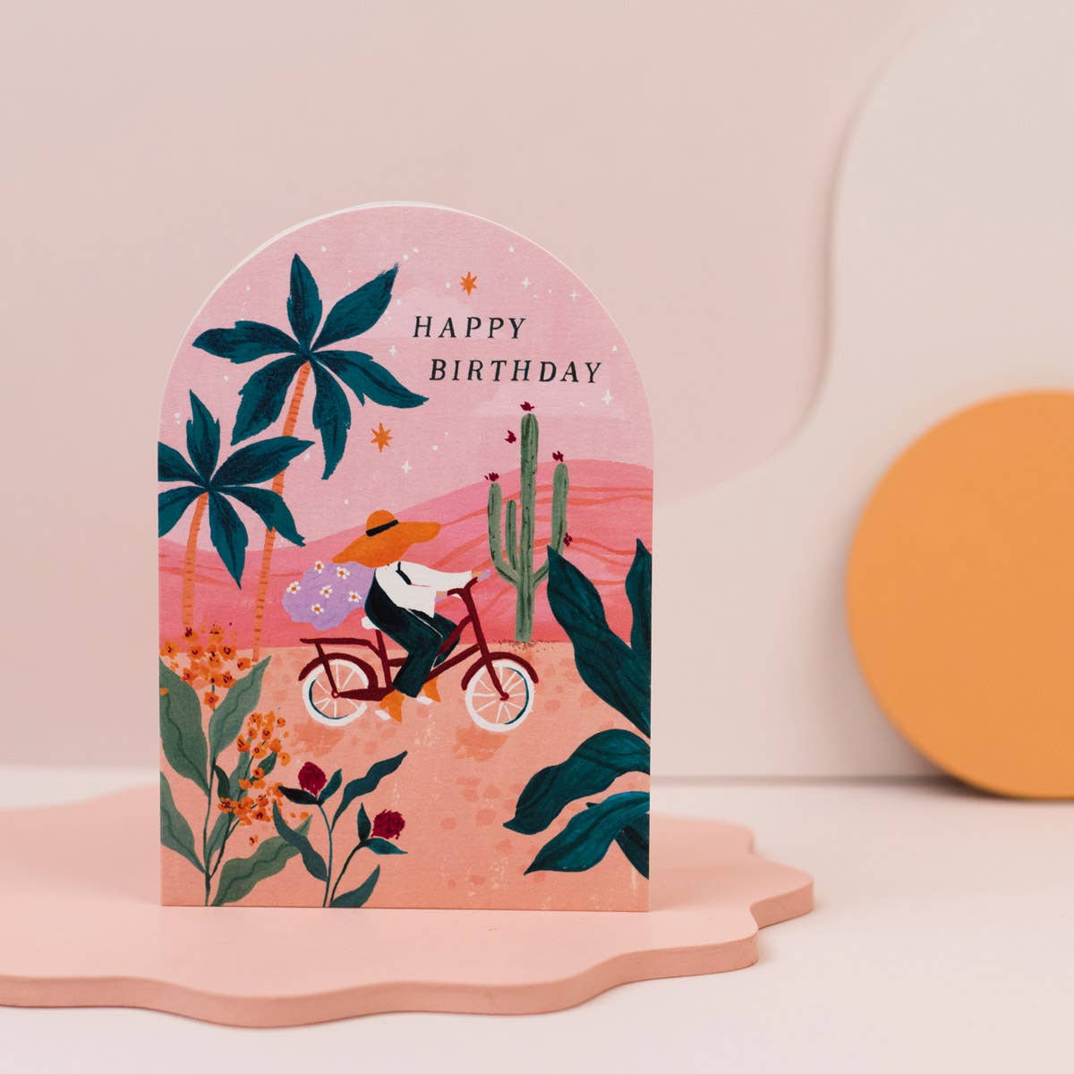 Sunset Bike Birthday Card | Female Birthday Card | Bohemian