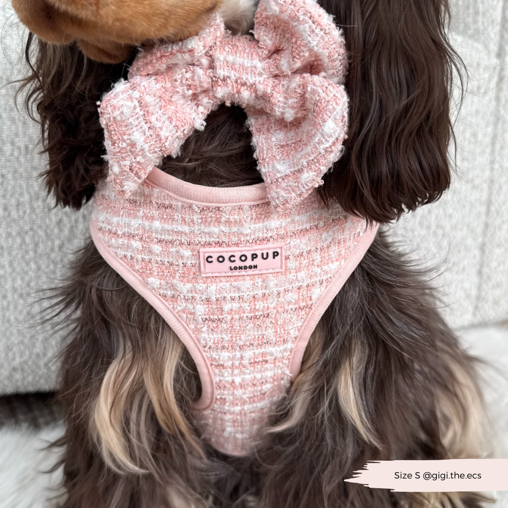 Cocopup Pink Textured Tweed Sailor Bow Tie