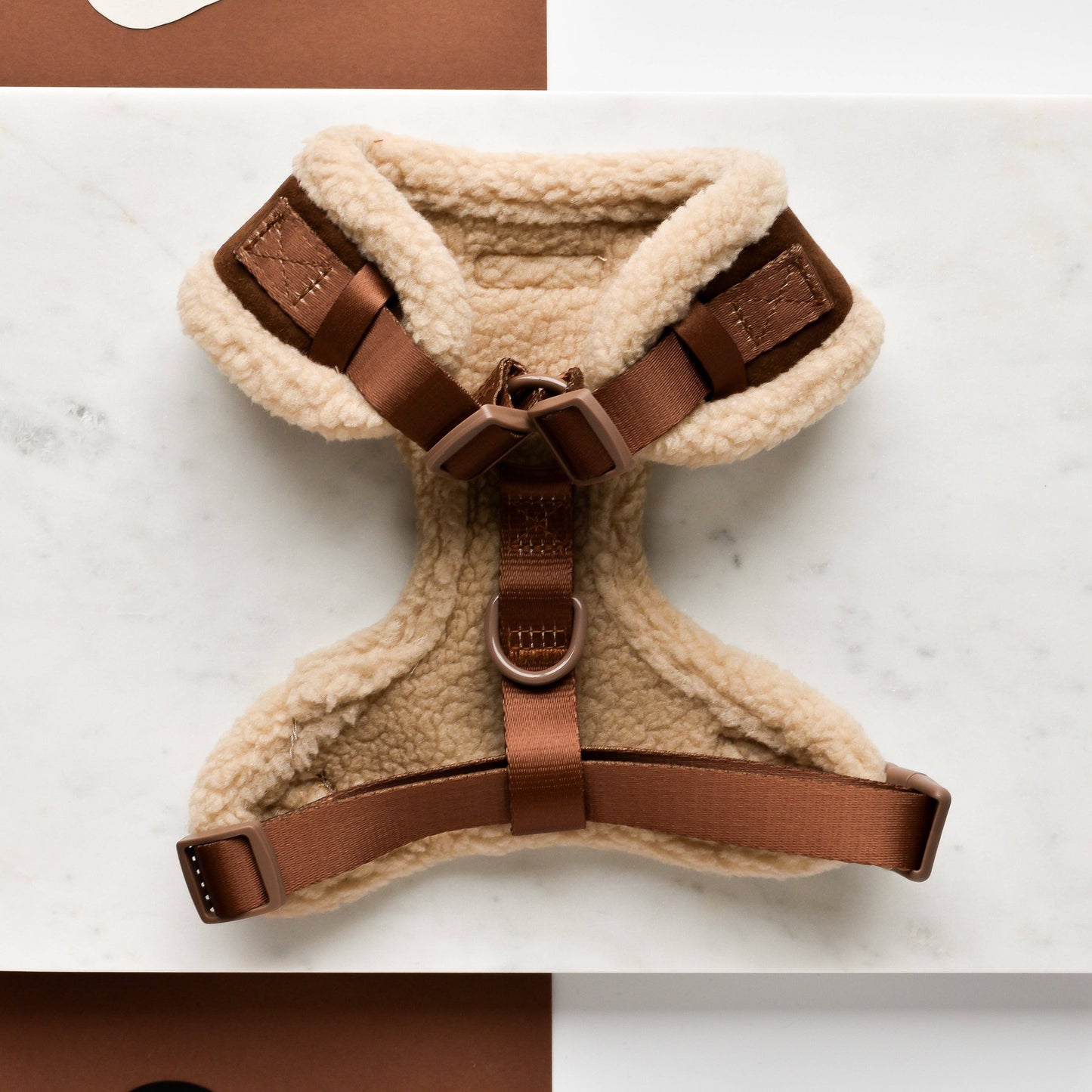 Cocopup Brown Aviator Adjustable Neck Harness: Medium