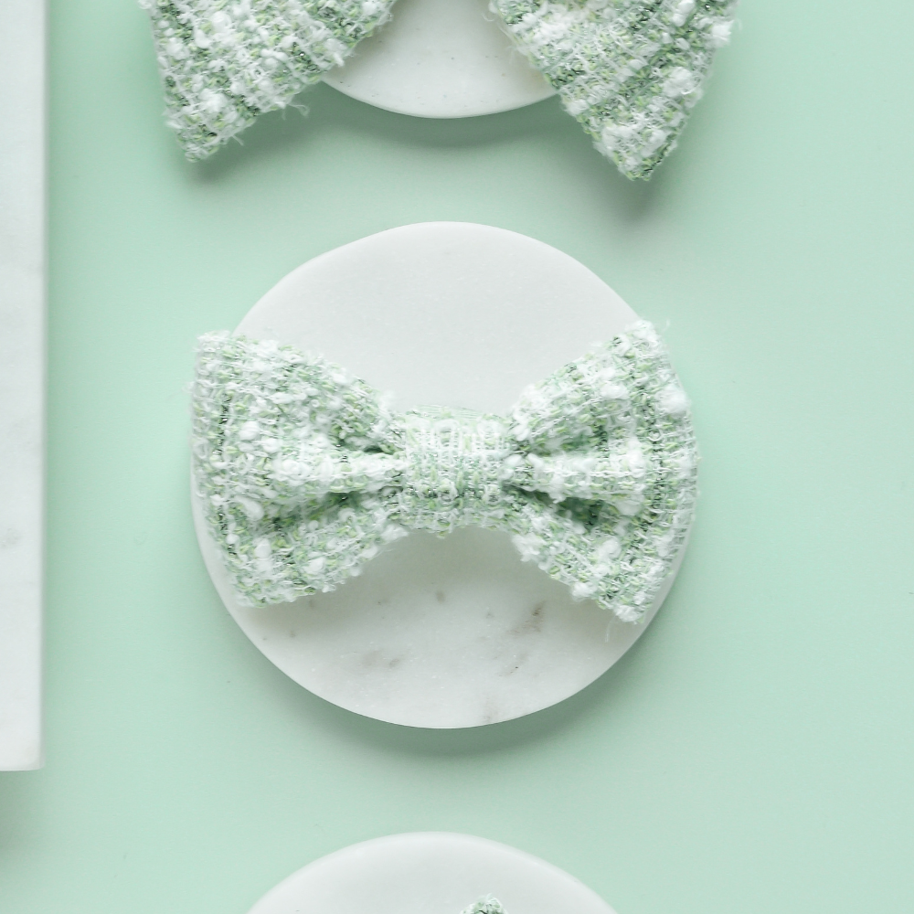 Cocopup Matcha Textured Tweed Bow Tie