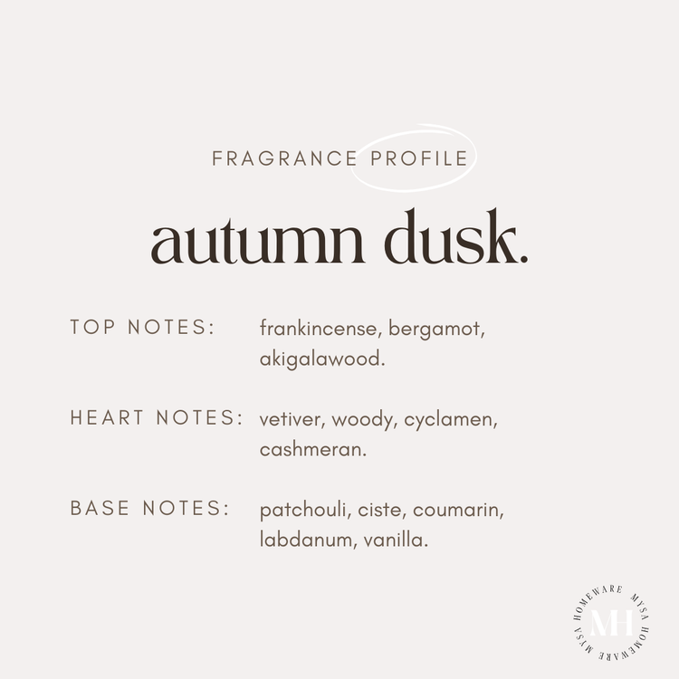 Mysa Candle Large Autumn Dusk 30cl