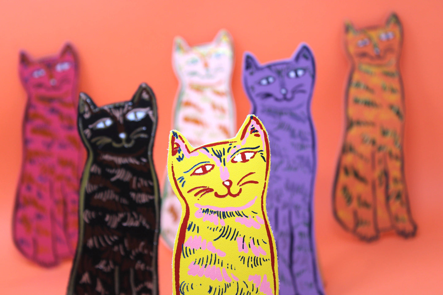 Cat Tails Bookmark: Black
