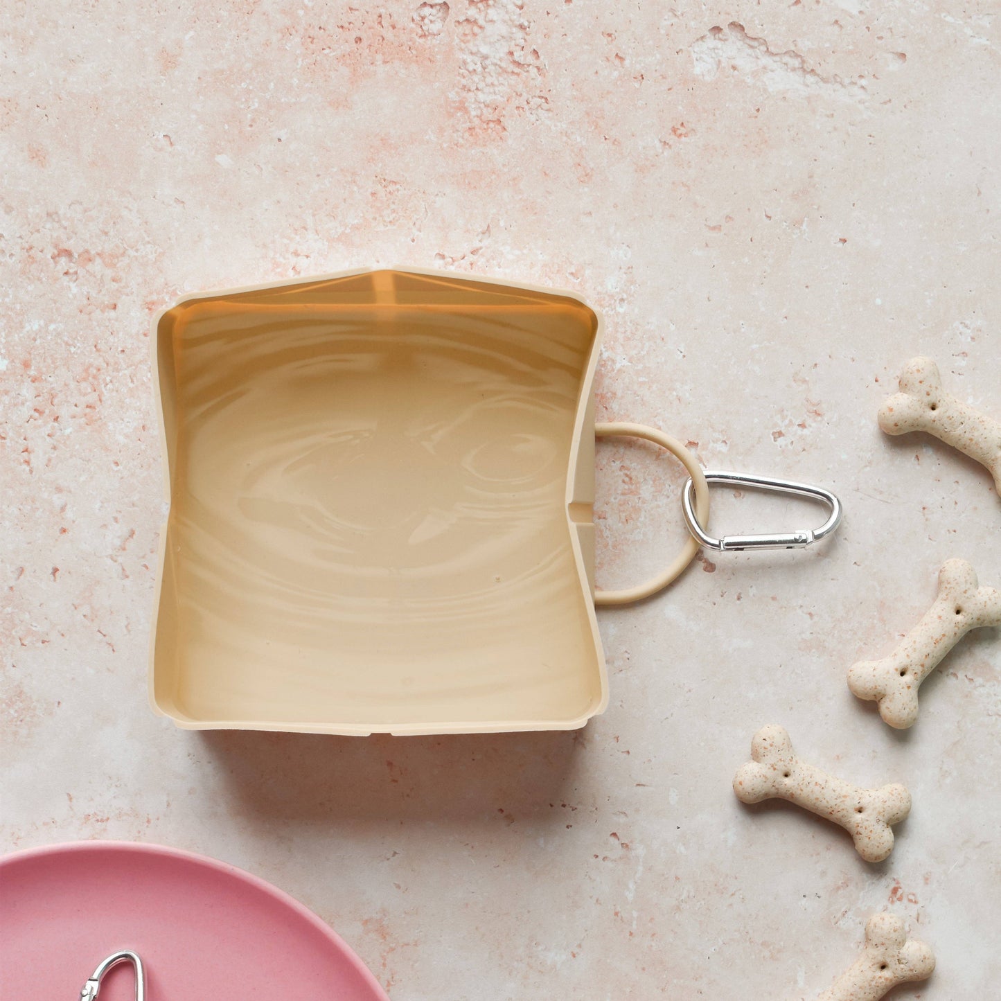 Cocopup Foldable Travel Bowl - Nude