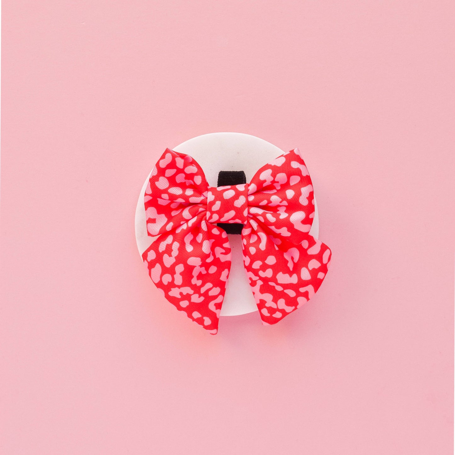 Cocopup Pink & Red Leopard Sailor Bow Tie