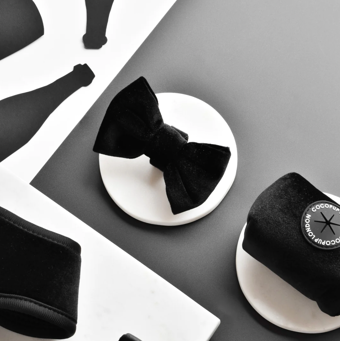 Cocopup LUXE Velvet Bow Tie - Noir