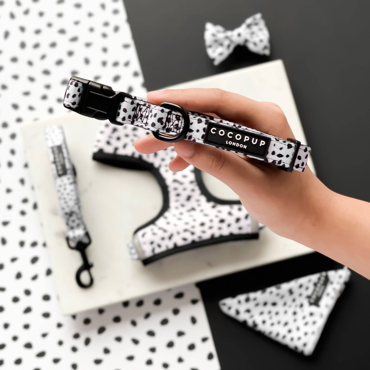Cocopup Monochrome Spots Collar: Large