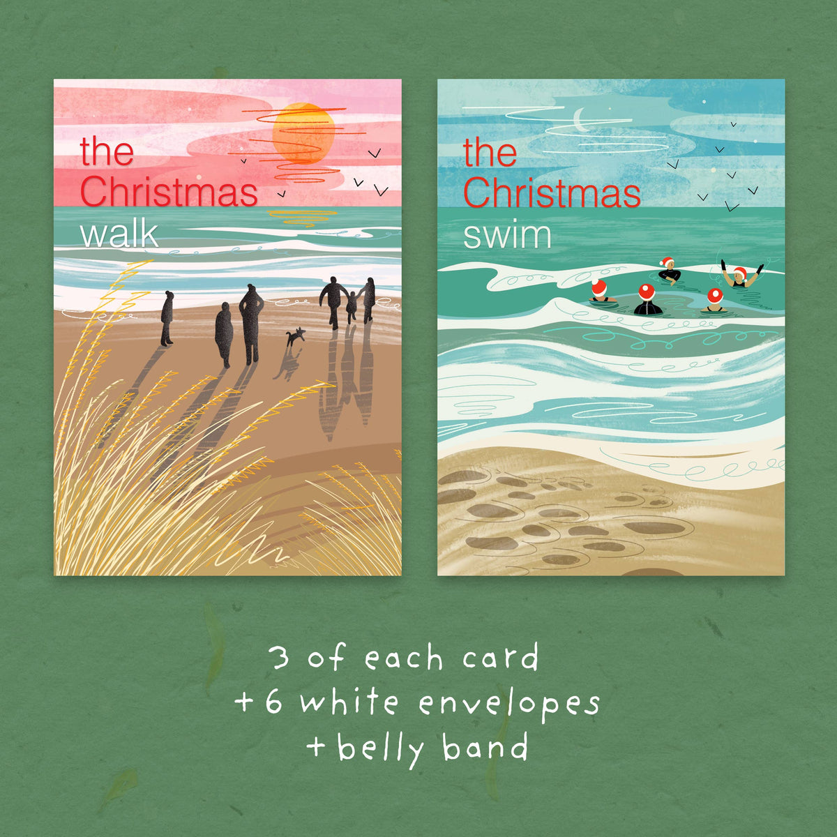 The Christmas Swim Greeting Card