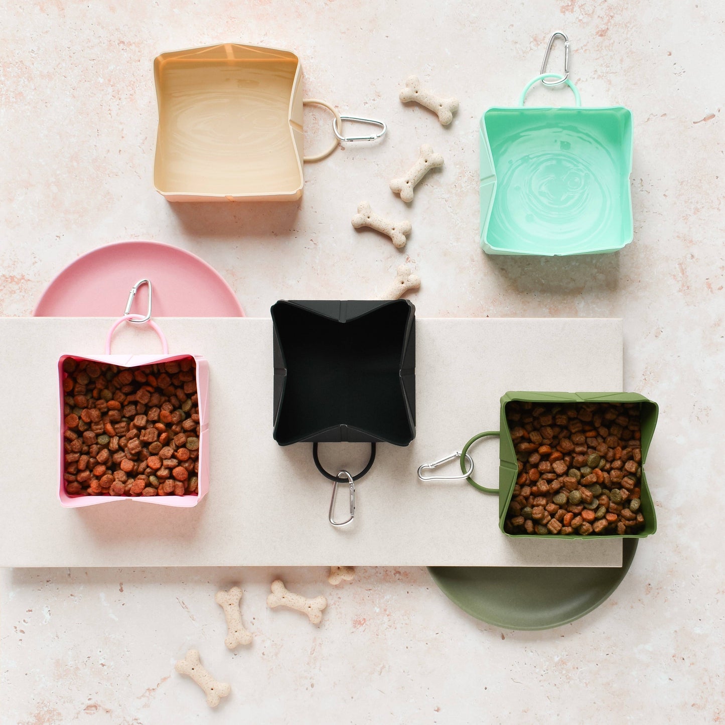 Cocopup Foldable Travel Bowl - Nude