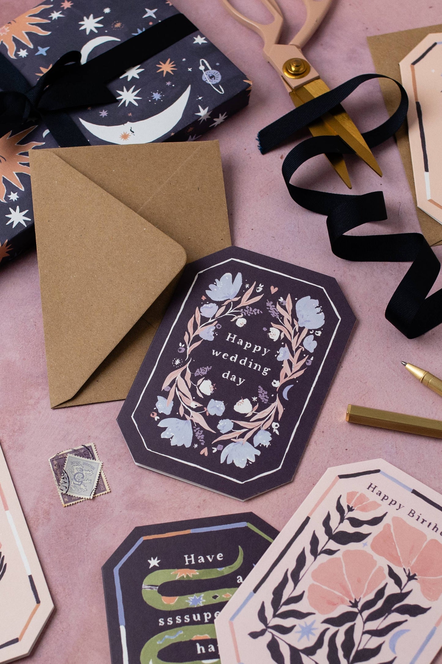Floral Wedding Card | Shaped Greetings Cards | Wedding Cards