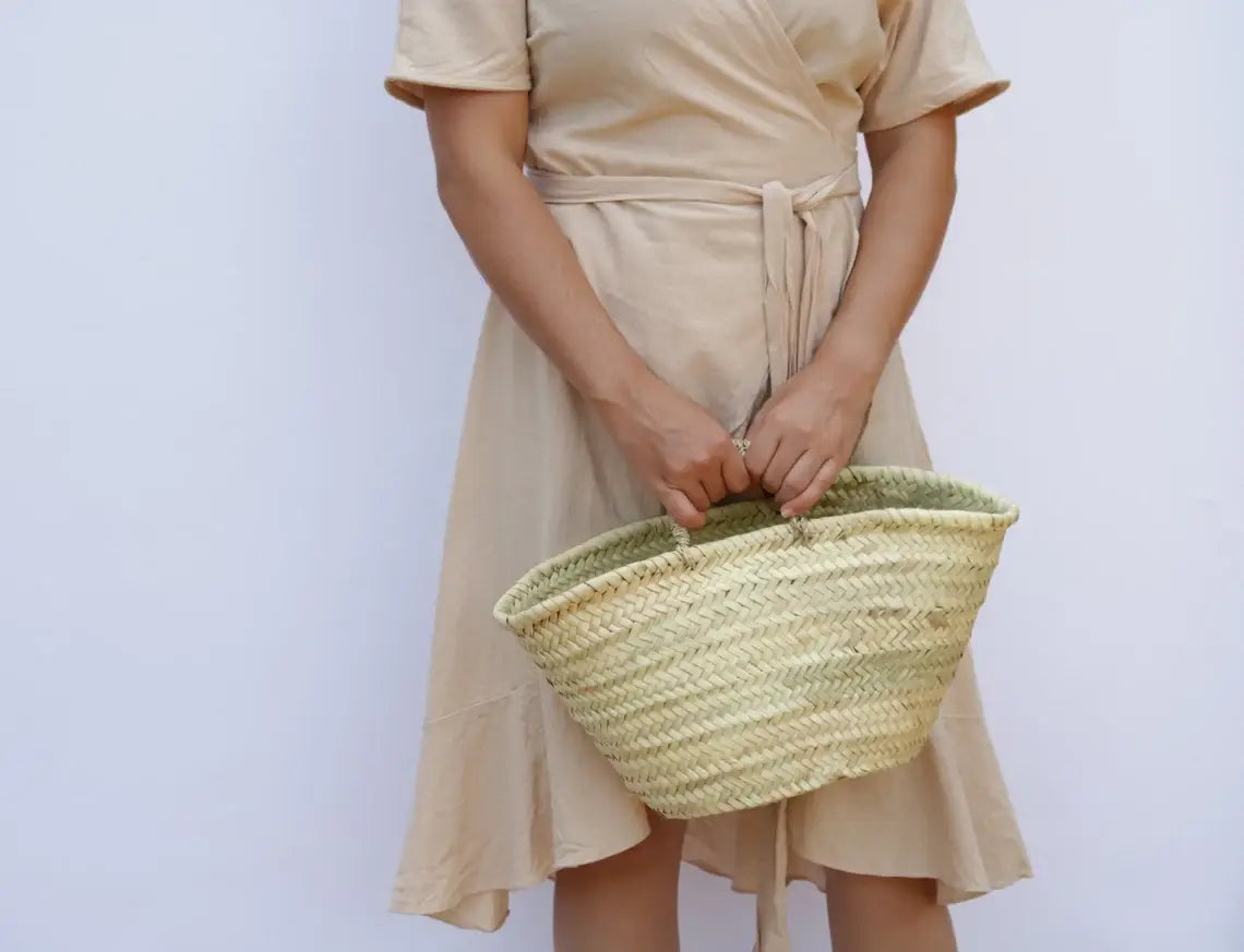 Moroccan Basket Bag - Made from 100% Recycled Materials