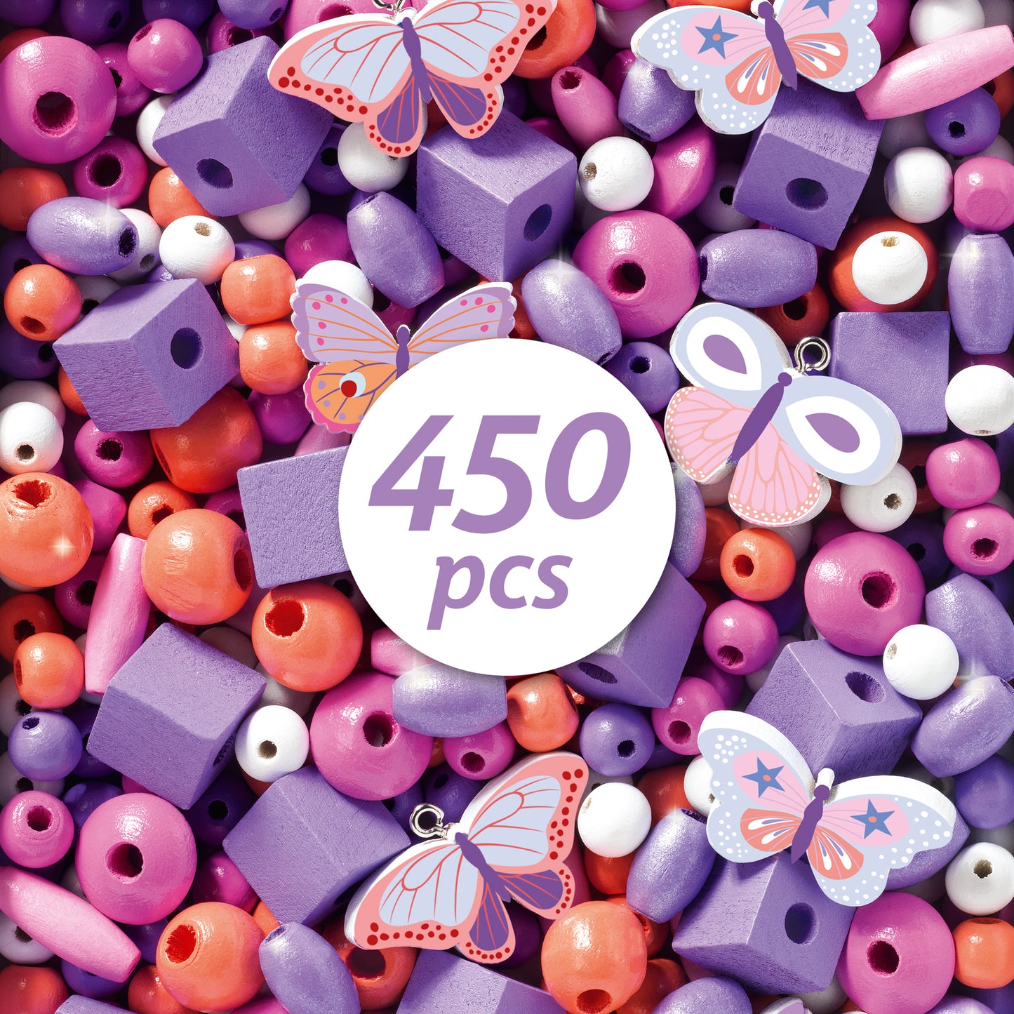 Djeco Wooden Beads - Butterflies