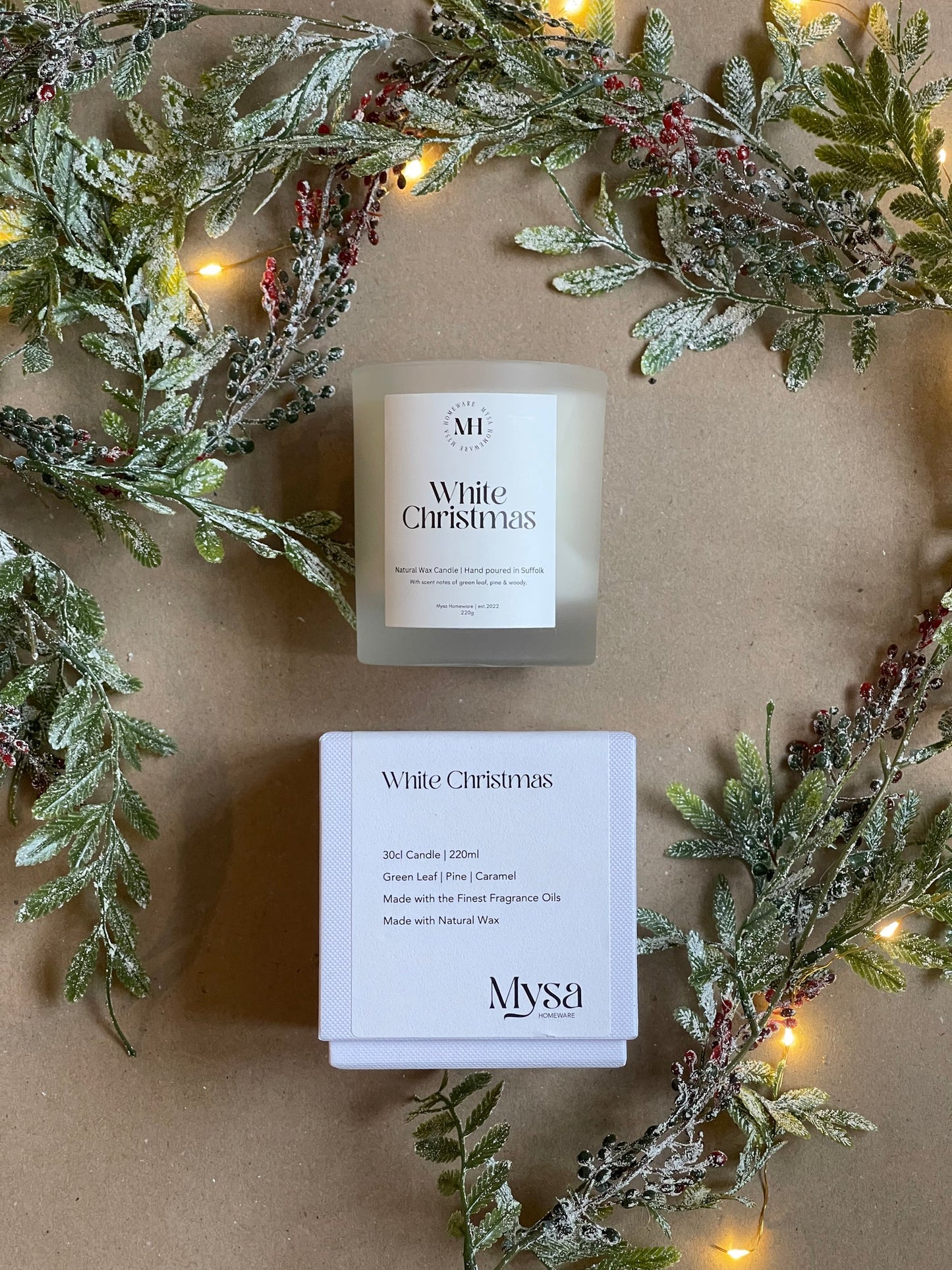 Mysa Candle Large White Christmas 30cl