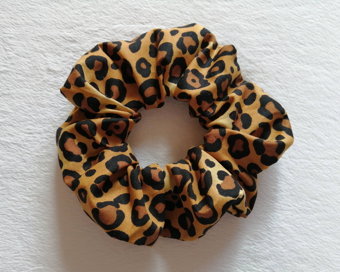 Leopard print scrunchie