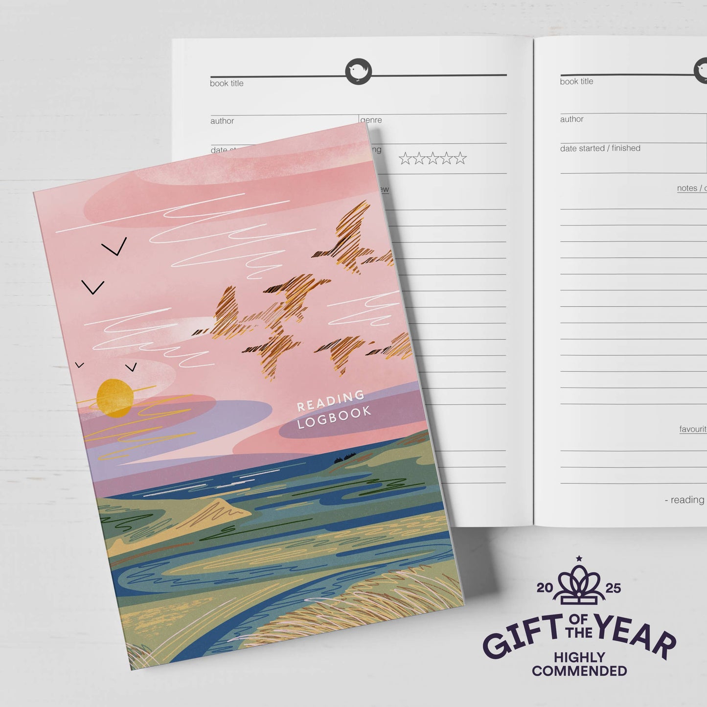 Reading logbook wild geese - eco friendly stocking filler