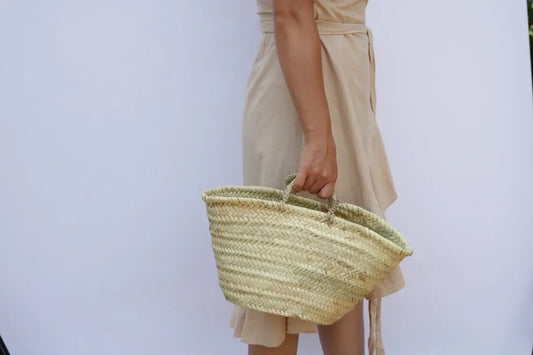 Moroccan Basket Bag - Made from 100% Recycled Materials