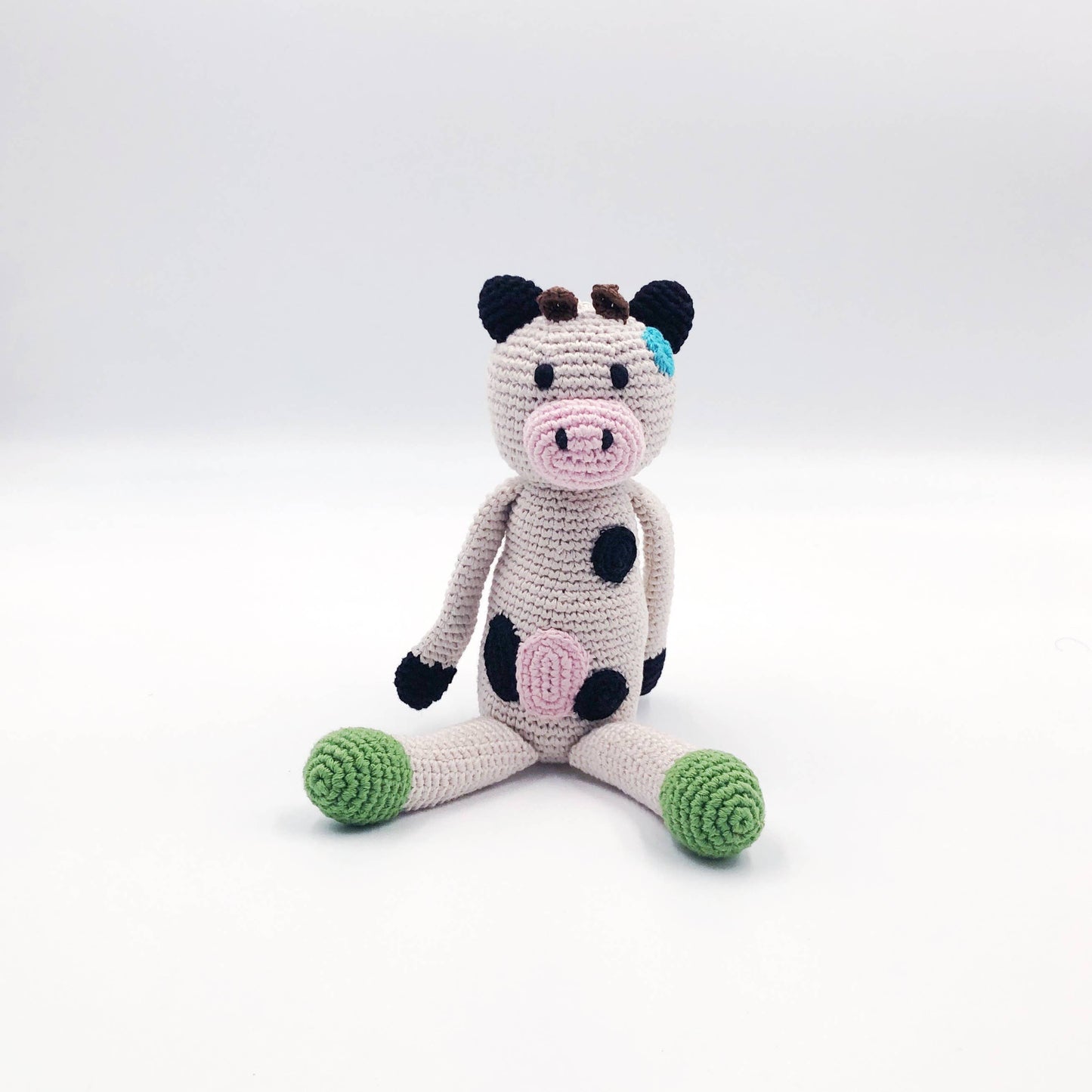 Crochet Baby Toy Cow rattle