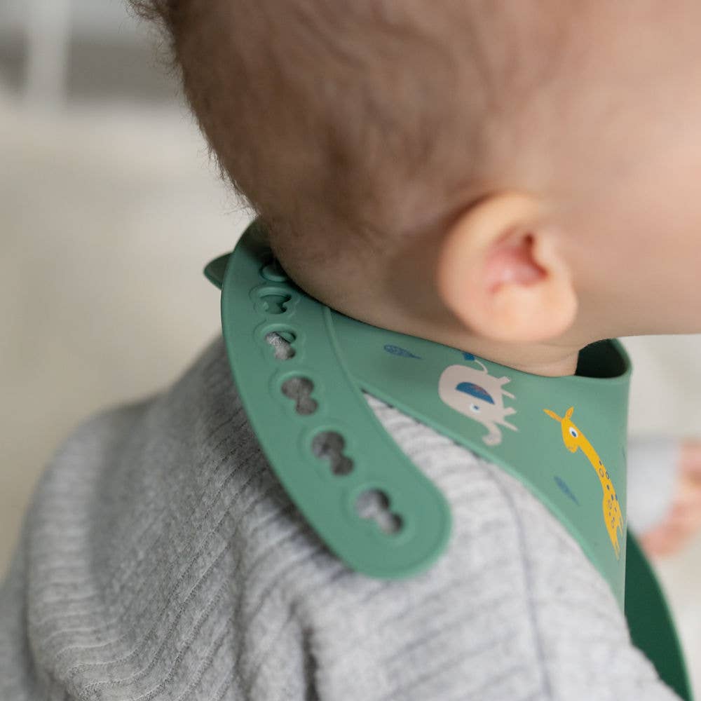 Catch It Silicone Bib Giraffe and Elephant