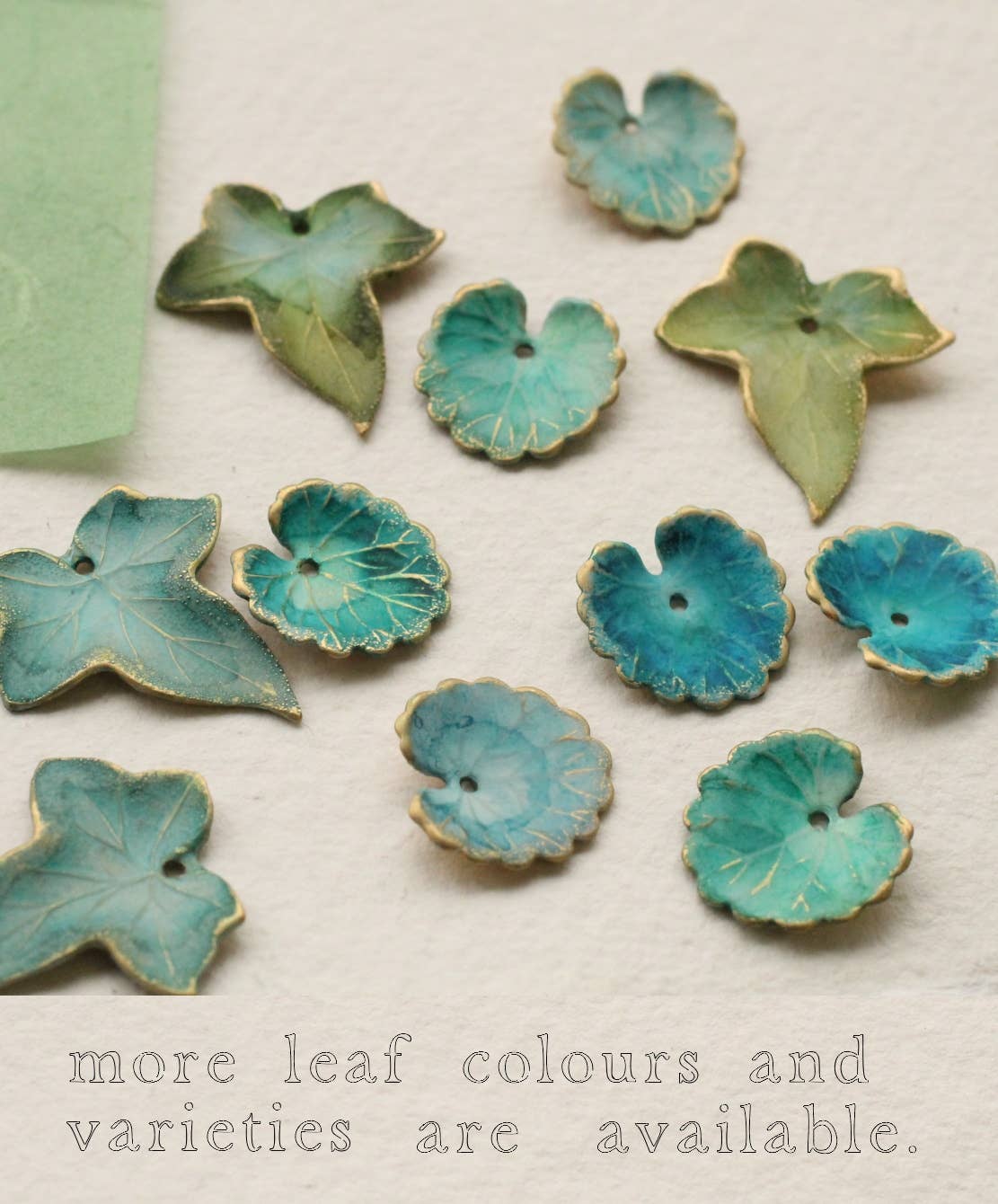 Blue Ivy Leaf Earrings: Long / Gloss
