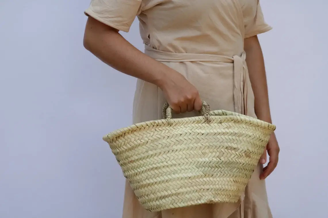 Moroccan Basket Bag - Made from 100% Recycled Materials