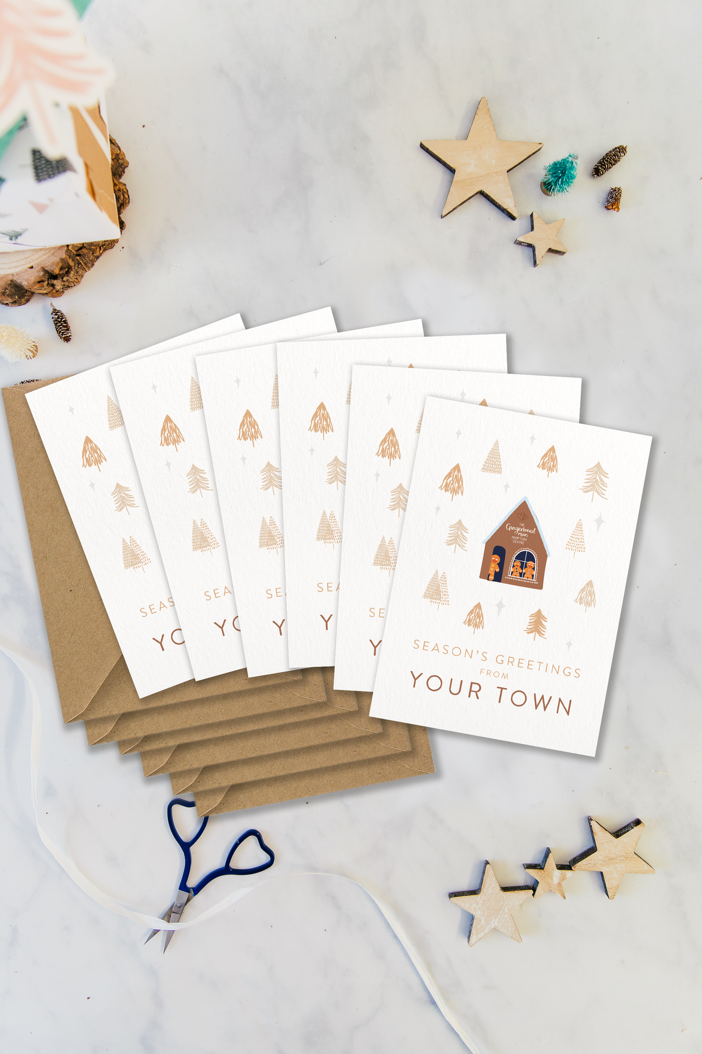 Season's Greeting From Felixstowe - Gingerbread Adoption Card: Naked and Nested