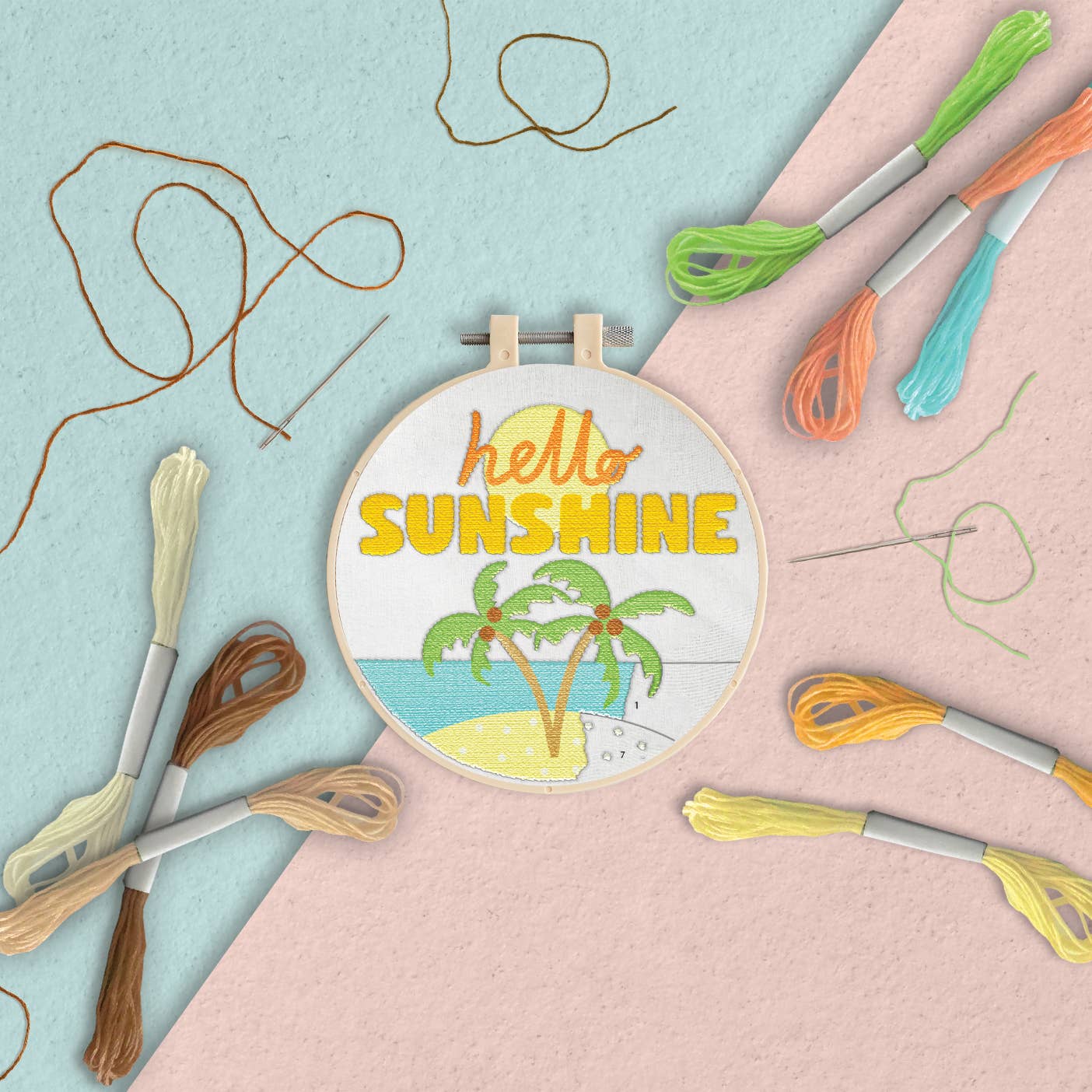 Simply Make Embroidery By Numbers Hello Sunshine Craft Kit