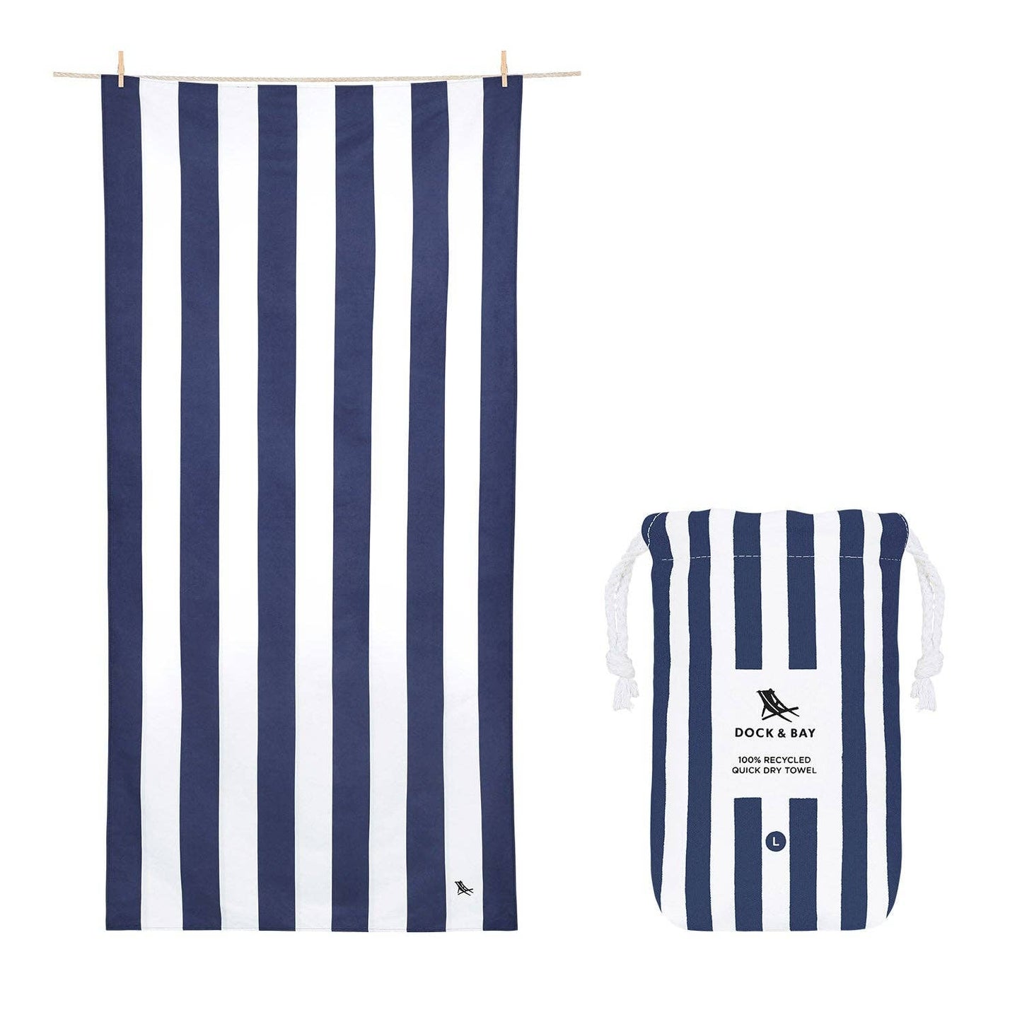 Dock & Bay Quick Dry Towels - Cabana - Whitsunday Blue: Extra Large
