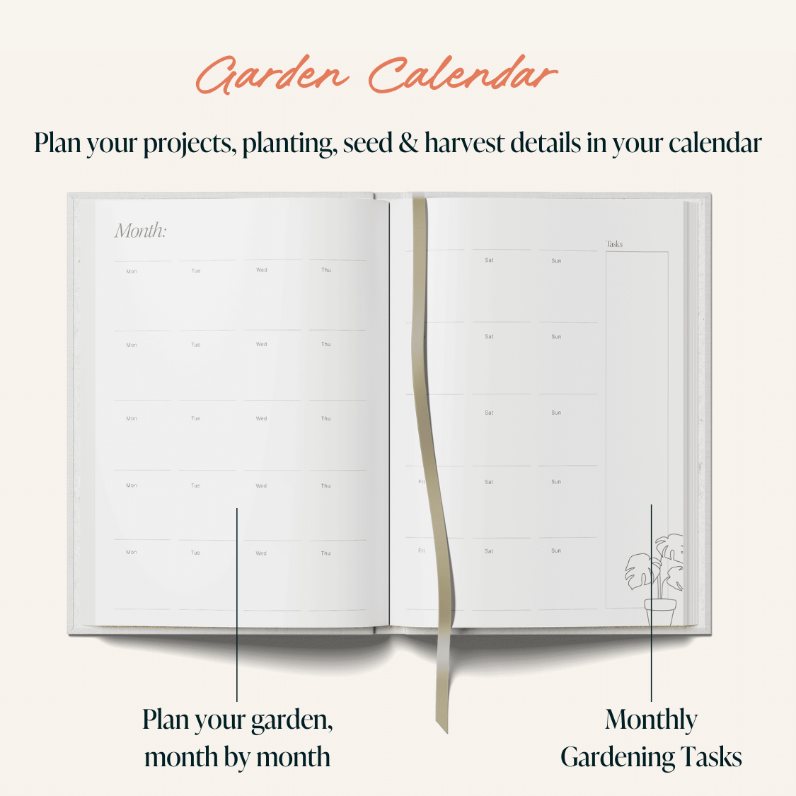 Gardening Guided Journal Bloom | Hardcover Planner | A5
