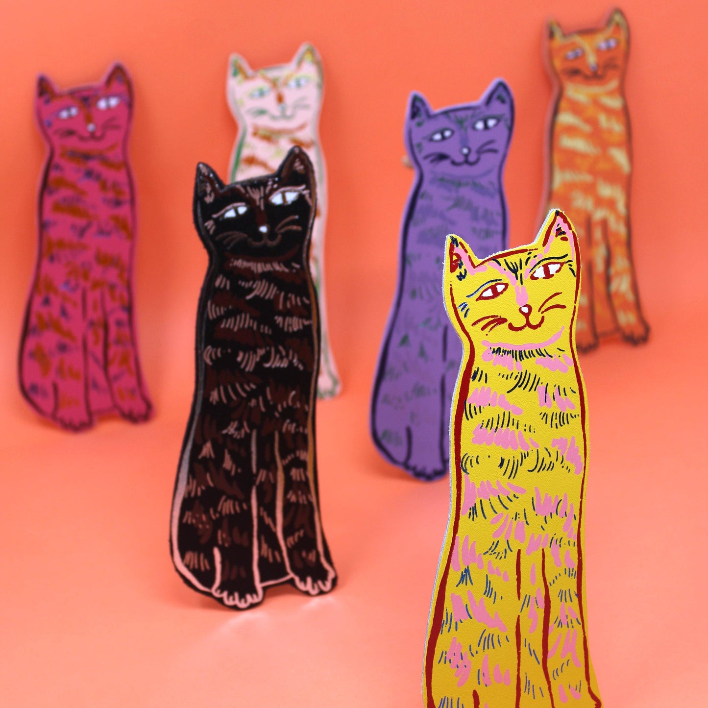 Cat Tails Bookmark: Black