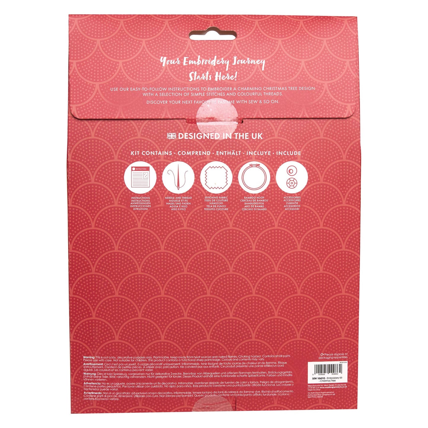 Sew & So On Embroidery Kit – Christmas Tree