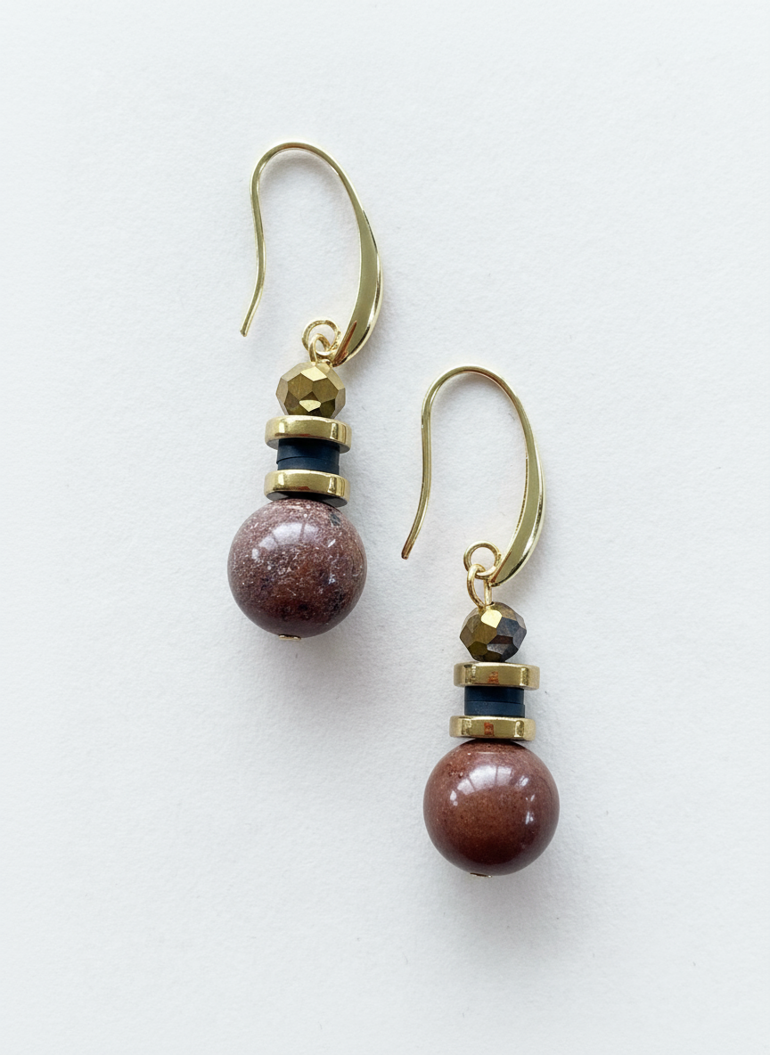 Gist - Semi precious Gem stone and crystal drop earrings