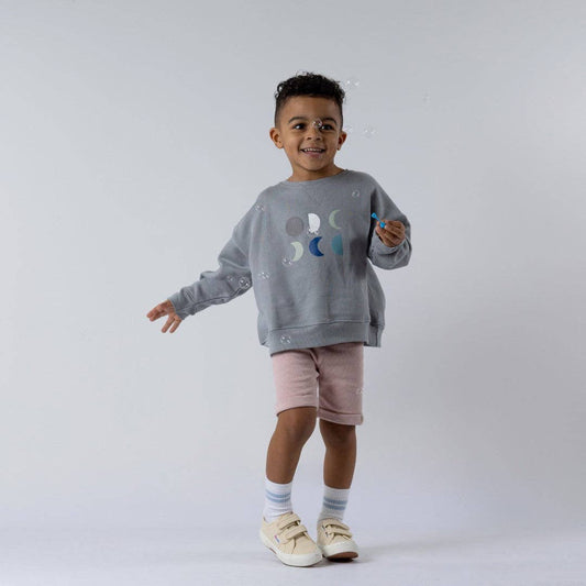 Sweatshirt | Grey Crescent Moon: Grey / 18-24m