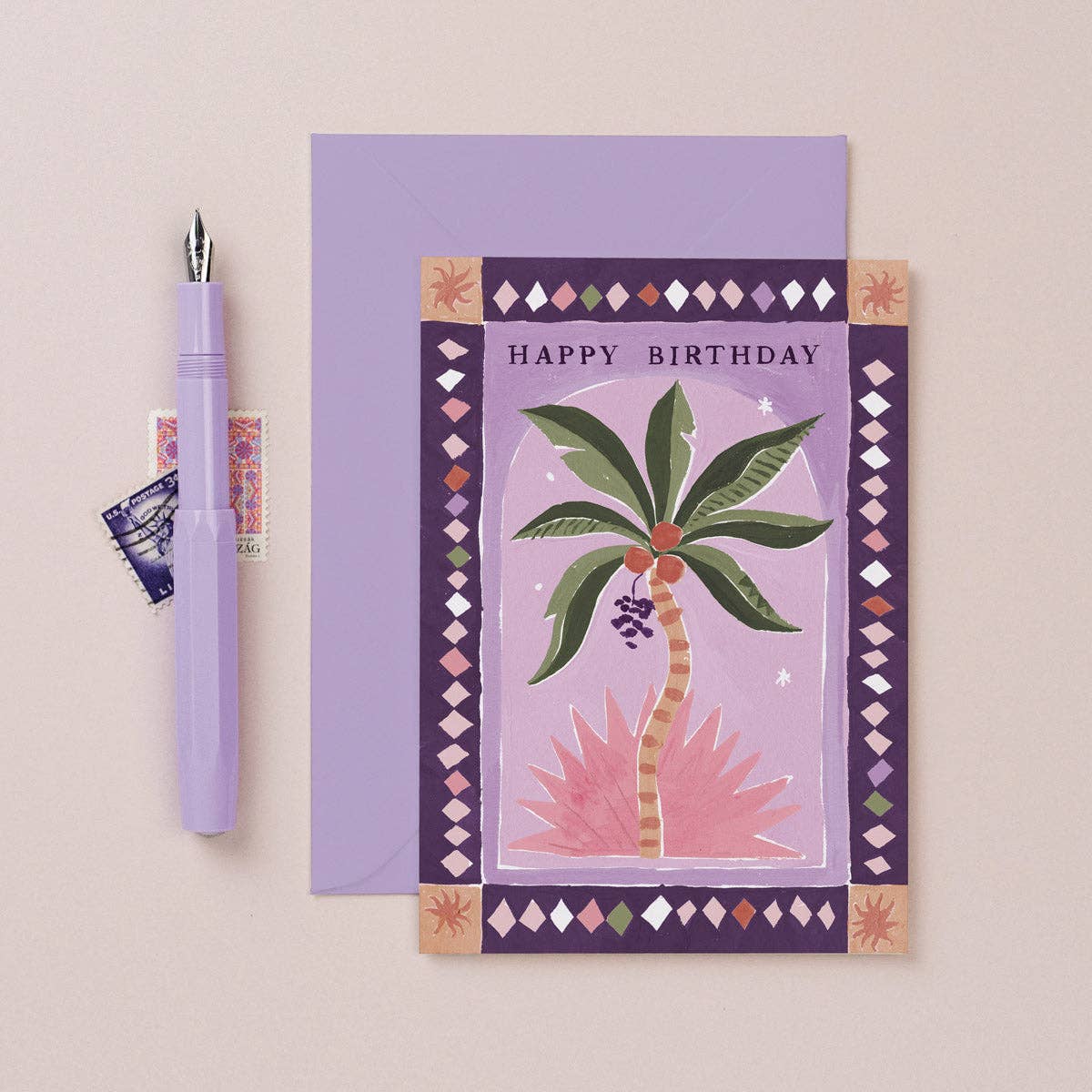Palm Tree Birthday Card | Tropical Summer Birthday Cards