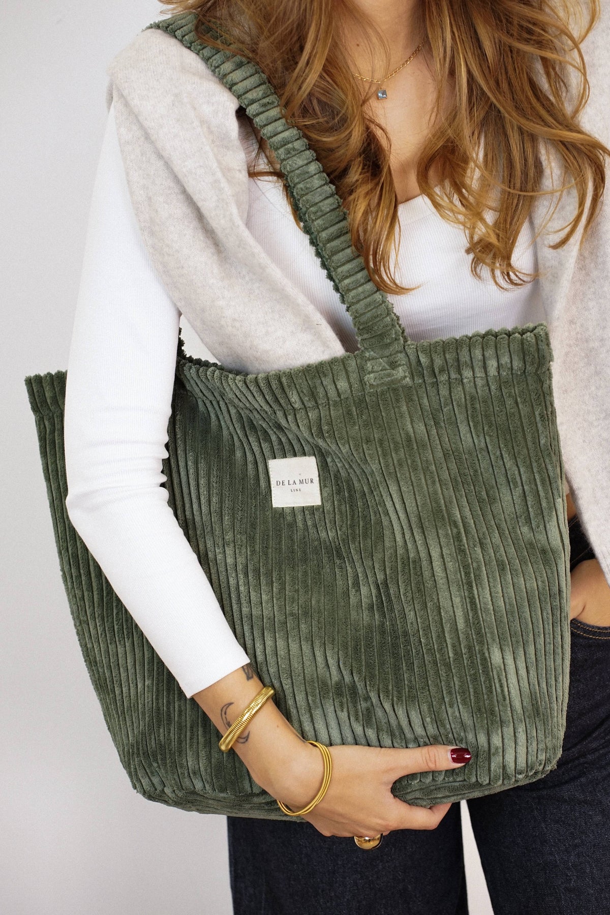 Large Moss Zipper Bag
