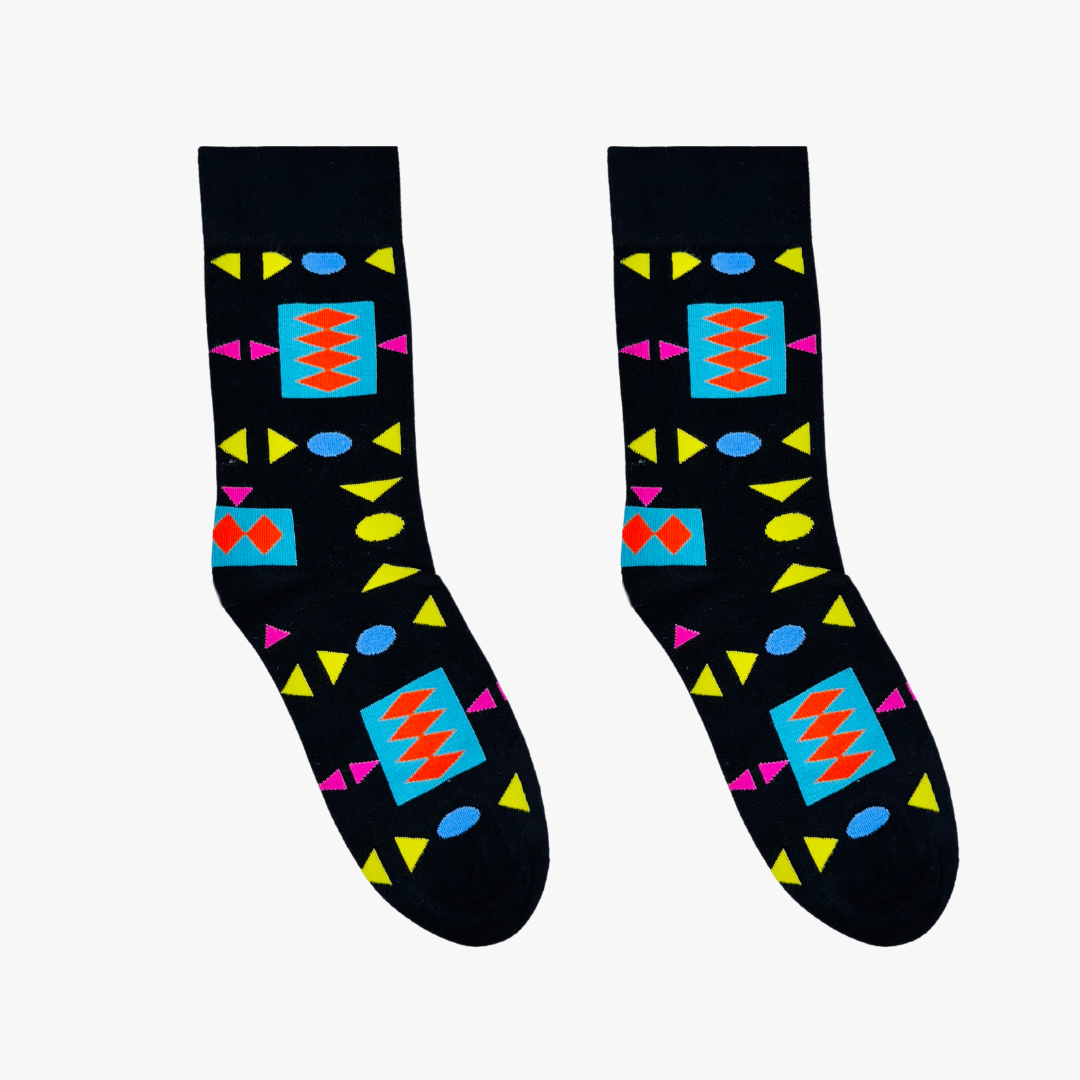 Retro Black Socks M