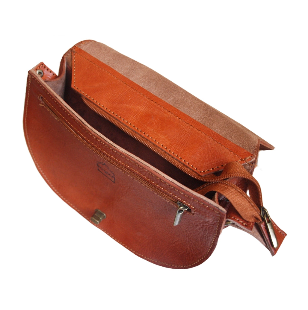 Berber Cross Body Embossed Light Brown