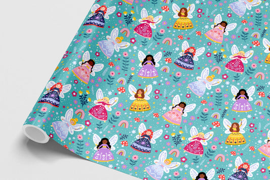 Girls Fairy Wrapping Paper, Gift Wrap, For Kids