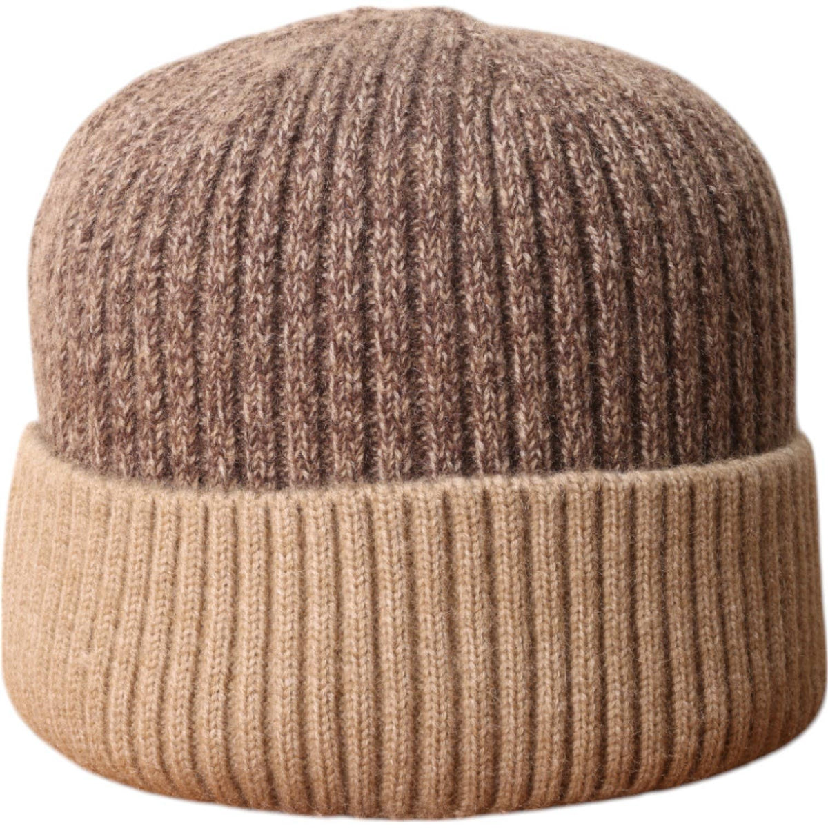 Cappuccino Unisex Two Tone Marl Beanie Hat HL931