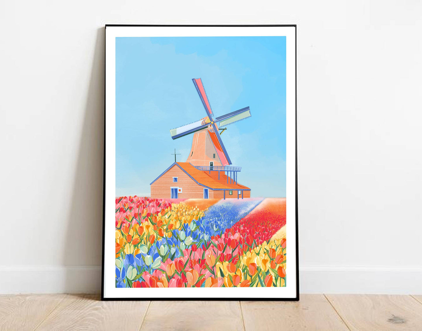 Tulip Fields in Amsterdam Print: A3