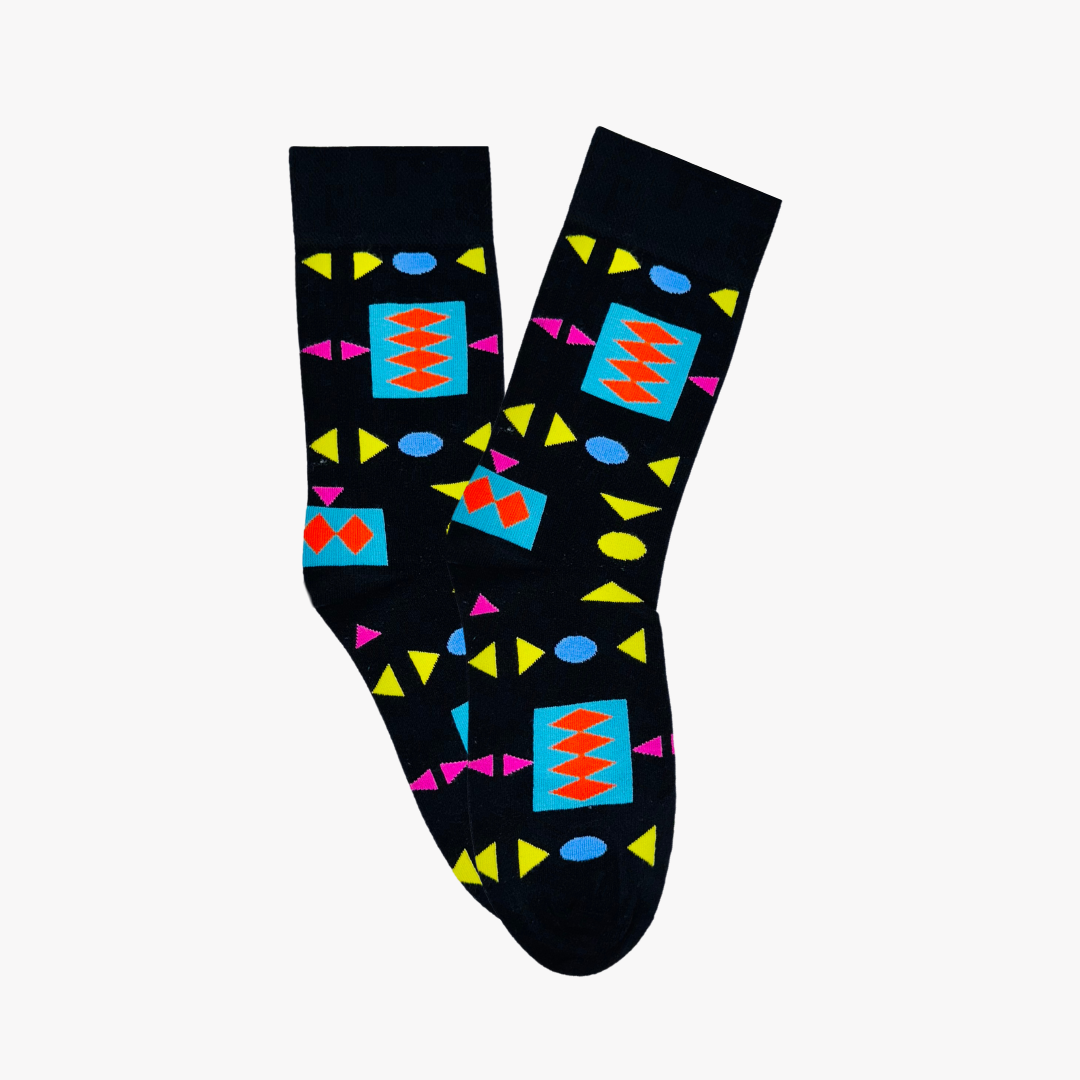 Retro Black Socks M