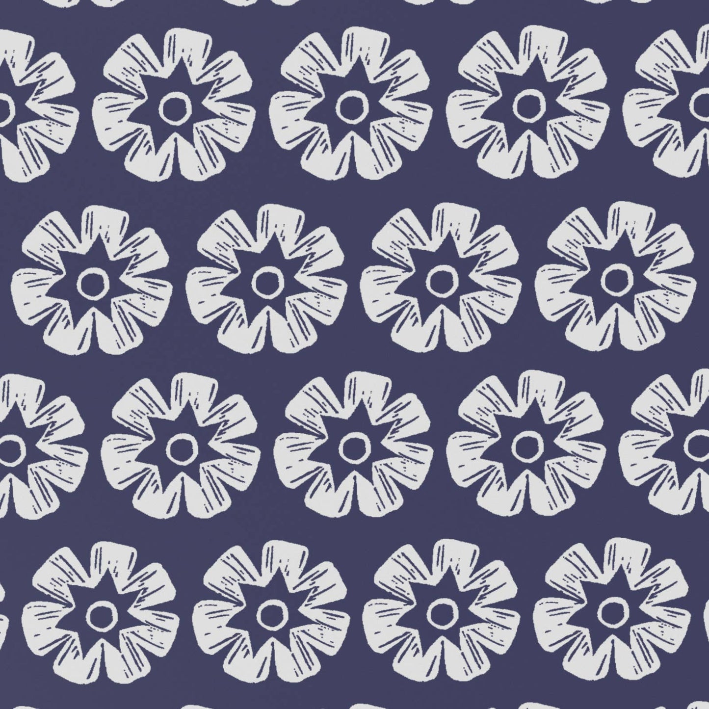 Woodblock Flowers Wrapping Paper • ECO Friendly • UK Made