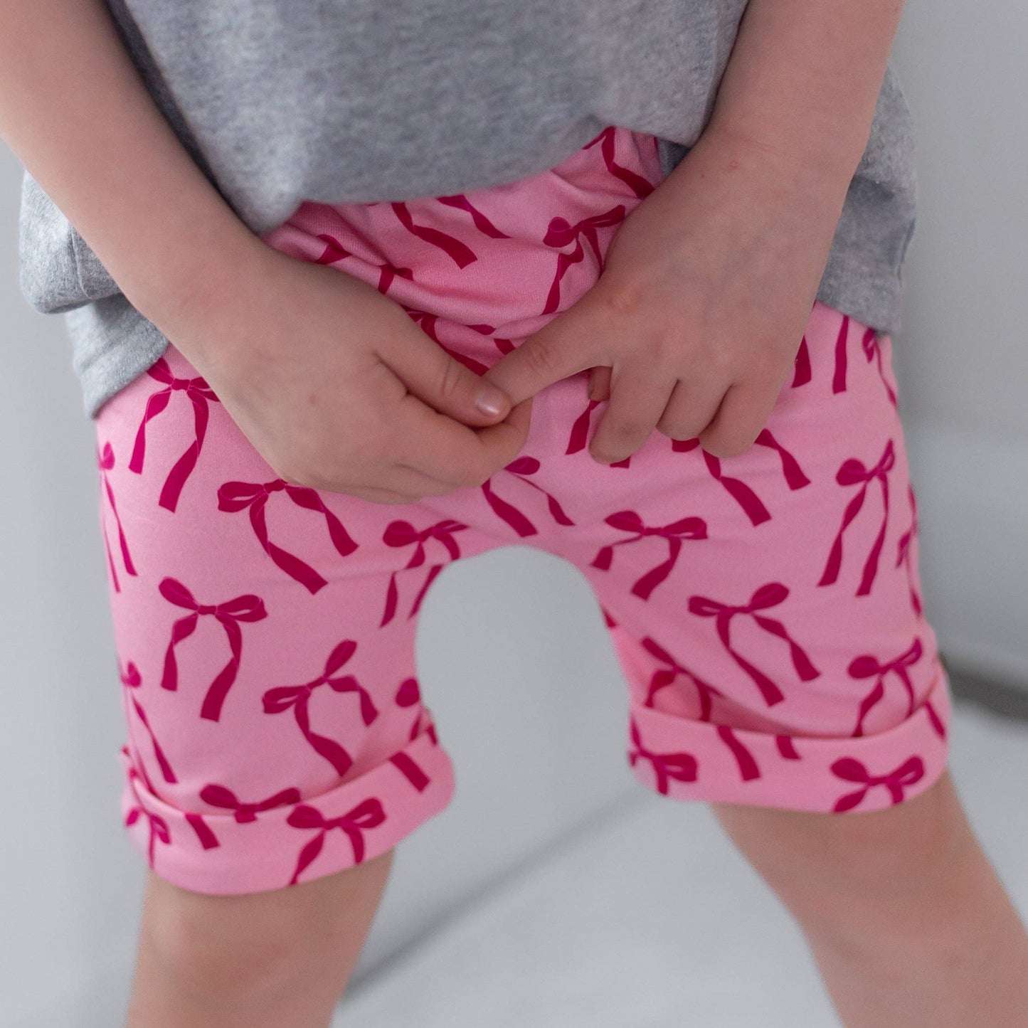 Bow Print Shorts: 3-4 Y