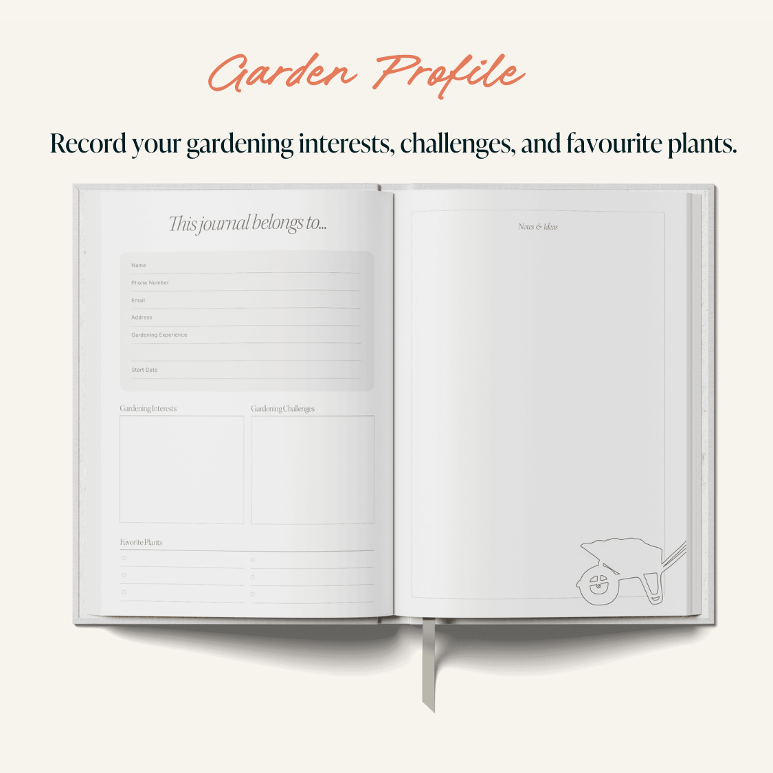 Gardening Guided Journal Bloom | Hardcover Planner | A5