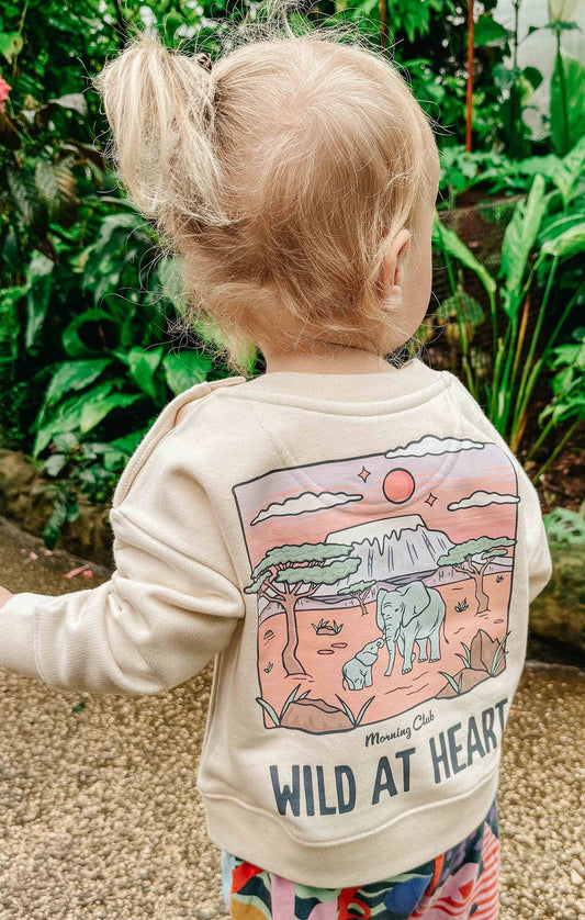 Wild At Heart Organic Cotton Childrens Sweatshirt: Natural* / 3-4 Years