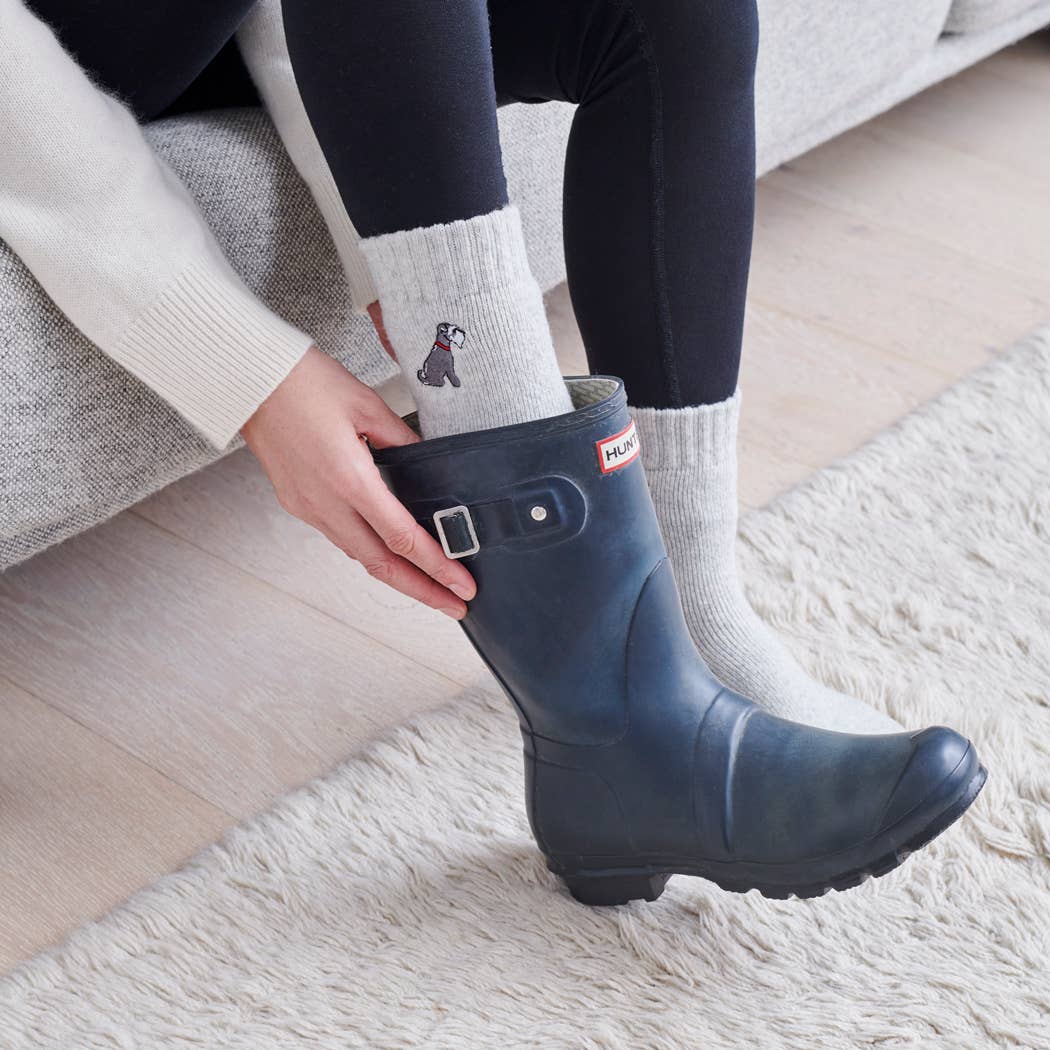 Dog Walking Socks - Grey Schnauzer