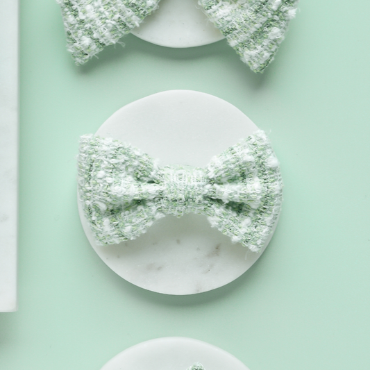 Cocopup Matcha Textured Tweed Bow Tie